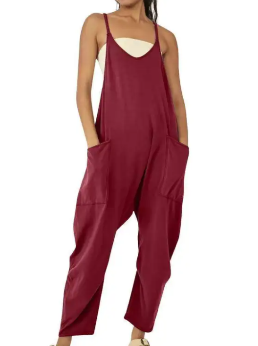 Zipper Pocket Jumpsuit