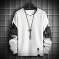 Men's Long-Sleeved Casual Sweater - Trendy Round Neck