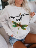 Printed Long-Sleeved Pullover Round Neck Sweater