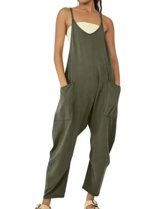 Zipper Pocket Jumpsuit