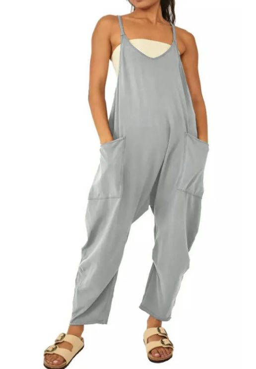 Zipper Pocket Jumpsuit