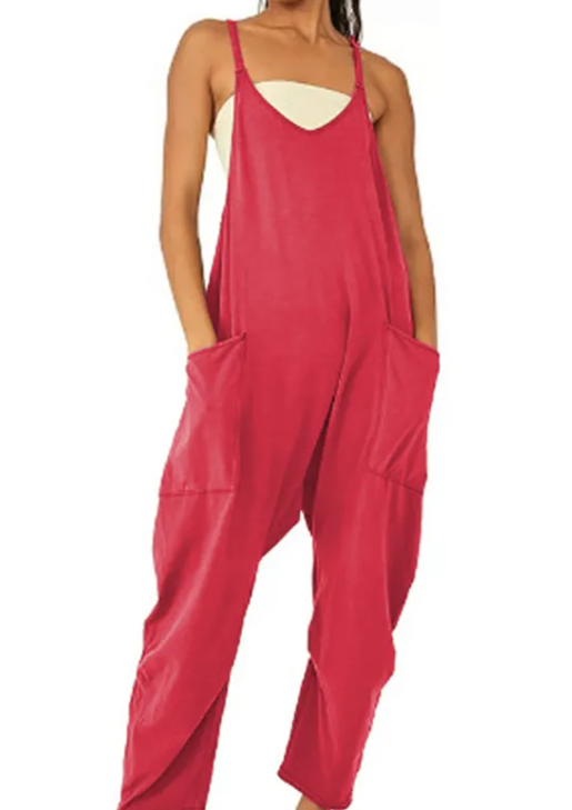 Zipper Pocket Jumpsuit