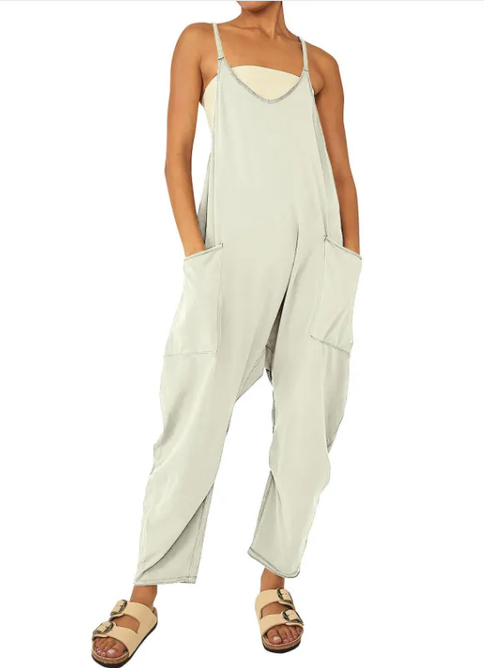 Zipper Pocket Jumpsuit