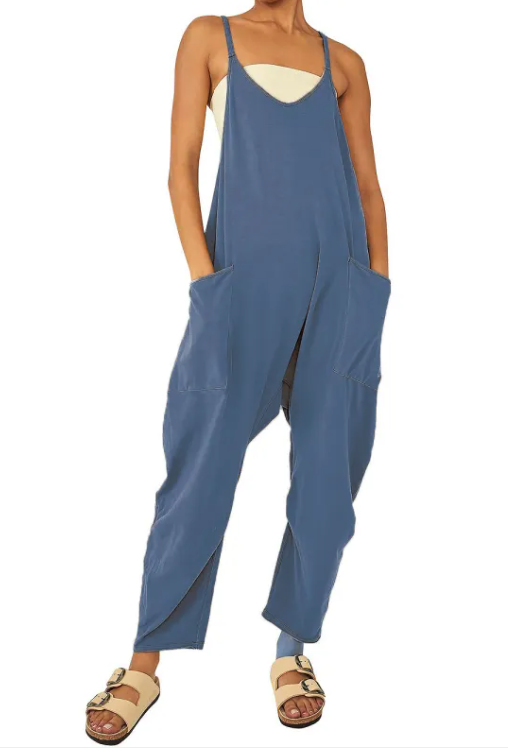 Zipper Pocket Jumpsuit