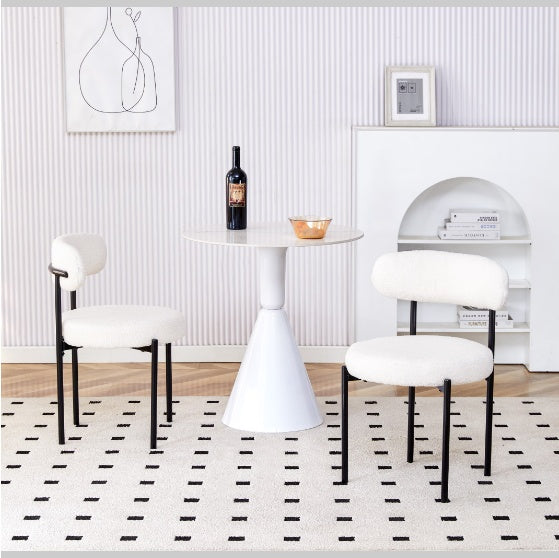 Comfortable Sedentary Bedroom Make-up Chair With Backrest