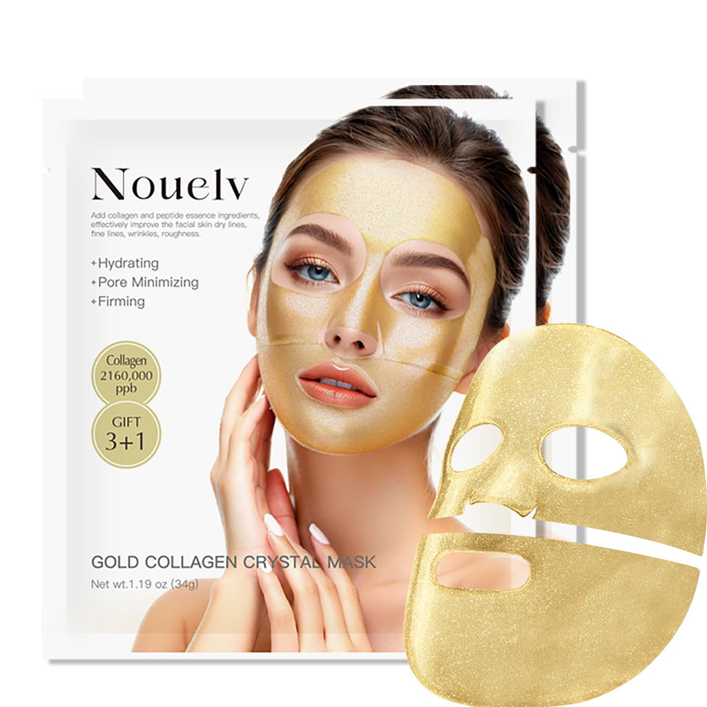 OAKSII 24K Gold Bio Collagen Face Mask Hydrating Bio Collagen Mask Overnight Collagen Mask Hydrating Collagen Real Deep Mask Skin (34g x2ea)