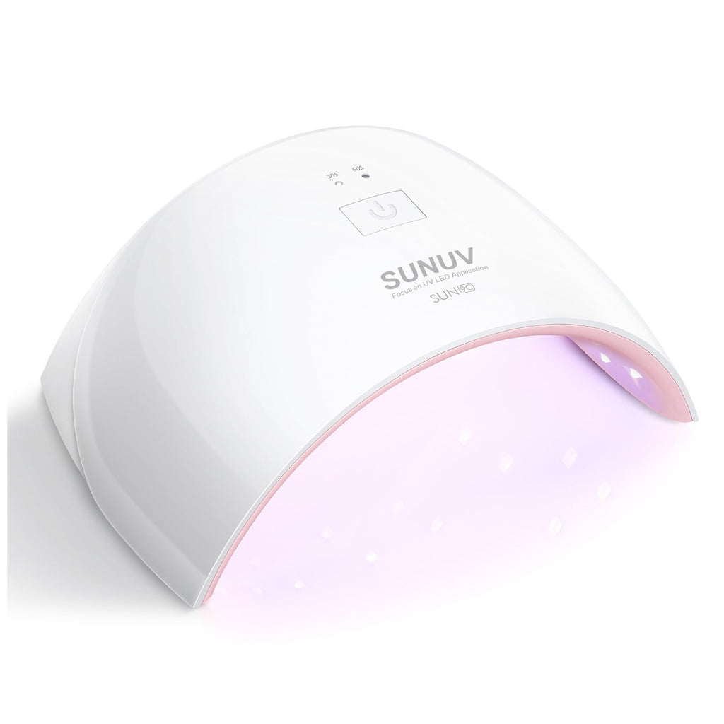 SUNUV UV LED Nail Lamp Nail Dryer for Gel Polish UV Light for Nails with Sensor 2 Timers SUN9C Pink Gift for Women Girls