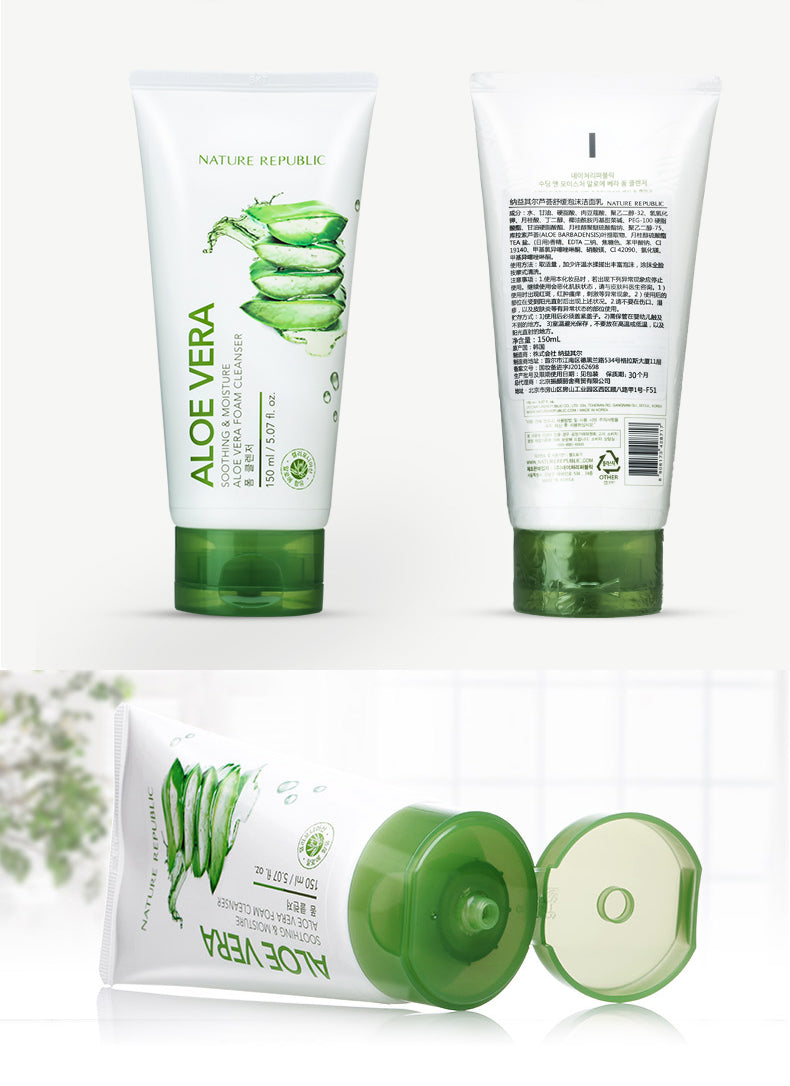 Aloe Vera Gel Cleanser with Moisturizing Properties